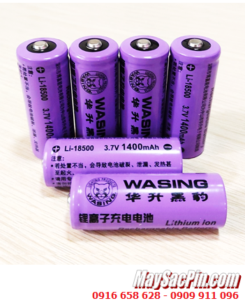 WASING Li-18500; Pin sạc 3.7v 18500 Wasing Li-18500 (1400mAh) (18mmx50mm) chính hãng